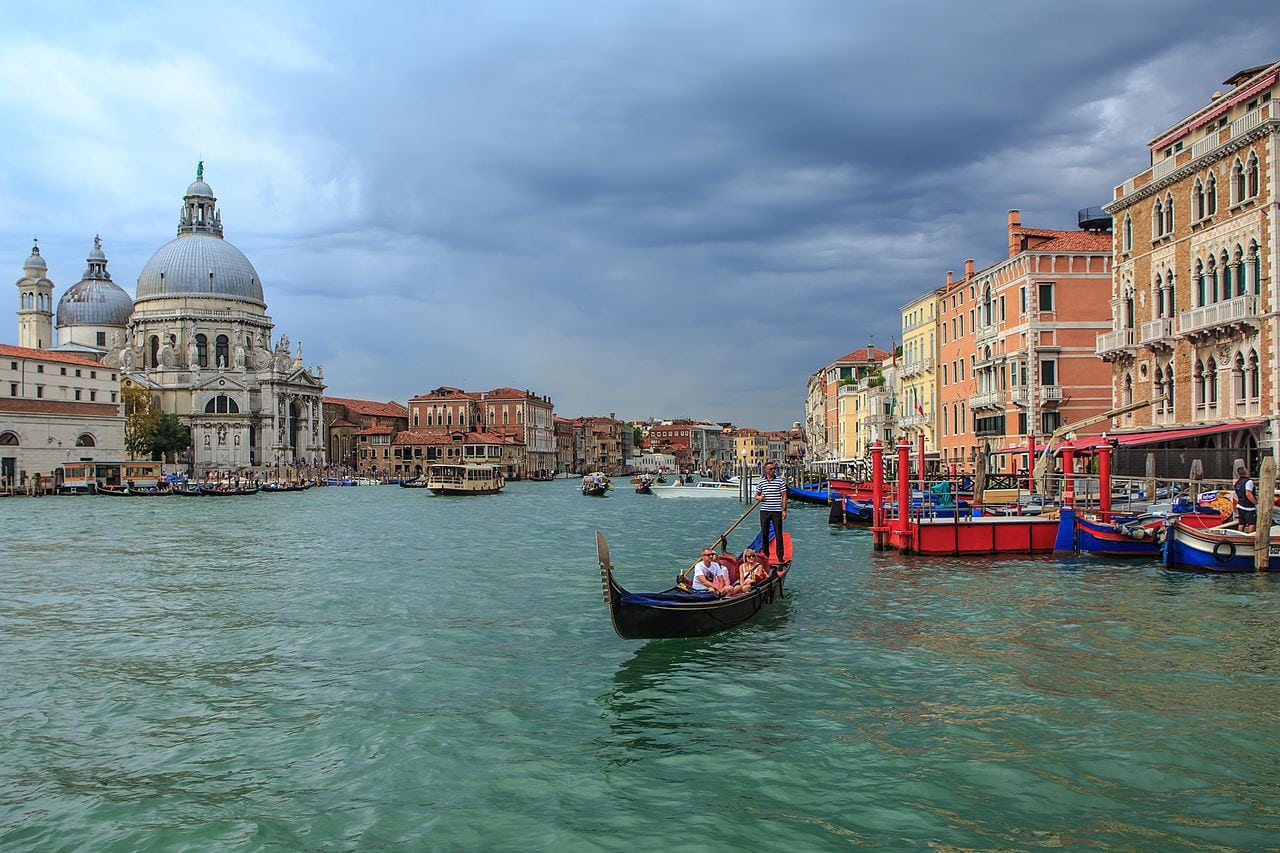 Santa Maria della Salute baznīca un Lielais Kanāls Venēcijā