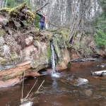 Lojas kreisā krasta ūdenskritums pie Valmieras šosejas, 2023. gada aprīlis