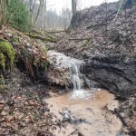 Beites kraujas ūdenskritums, augšējā kaskāde. 2024. gada marts