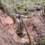 Dzilnas ieža pirmais ūdenskritums. 2024. gada aprīlis.