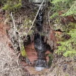 Līņu klinšu apakšējais ūdenskritums. 2024. gada aprīlis.