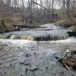 Vējupītes apakšējais ūdenskritums 2024. gada martā