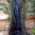 Rītupītes ūdenskrituma augšējā kaskāde. 2020. gada oktobris.