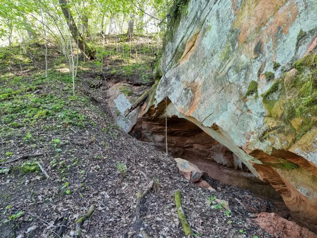 Vecandrijāņu klintis, liela niša. 2024. gada maijs.
