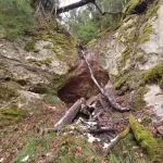 Sautas kalna augšējais ūdenskritums. 2025. gada janvāris.