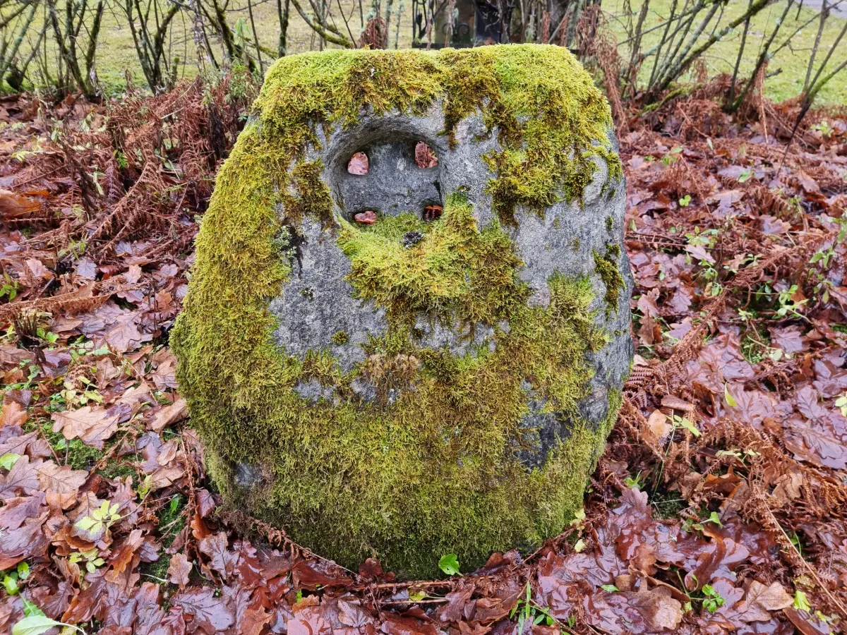 Lielstraupes baznīcas krustakmens. 2025. gada decembris.